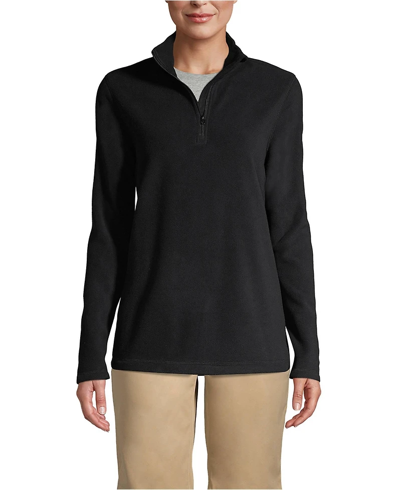 Lands' End Women's Lightweight Fleece Quarter Zip Pullover