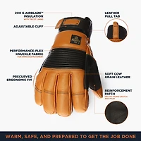 RefrigiWear Men's 54 Gold Waterproof Insulated Glove