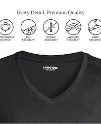 Lands' End Women's Tall Relaxed Supima Cotton Long Sleeve V-Neck T-Shirt