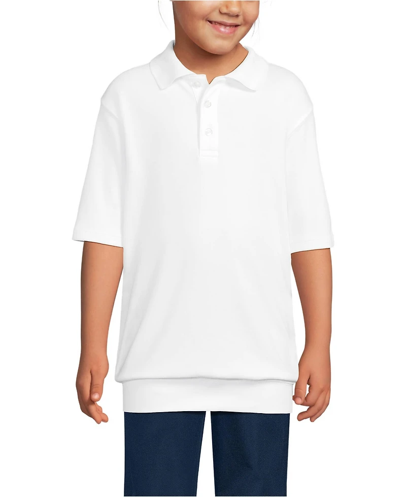 Lands' End Girls Short Sleeve Banded Bottom Polo Shirt