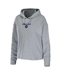 Women's Wear by Erin Andrews Heather Gray Toronto Maple Leafs Logo Pullover Hoodie and Pants Sleep Set