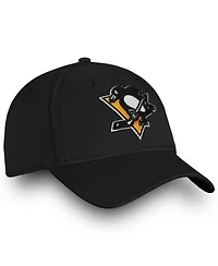 Men's Fanatics Black Pittsburgh Penguins Core Primary Logo Flex Hat