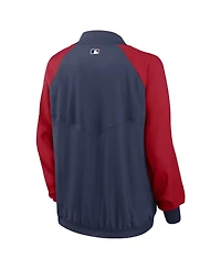 Women's Nike Navy Atlanta Braves Authentic Collection Team Raglan Performance Full-Zip Jacket