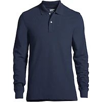 Lands' End Men's Big and Tall Comfort First Long Sleeve Mesh Polo Shirt