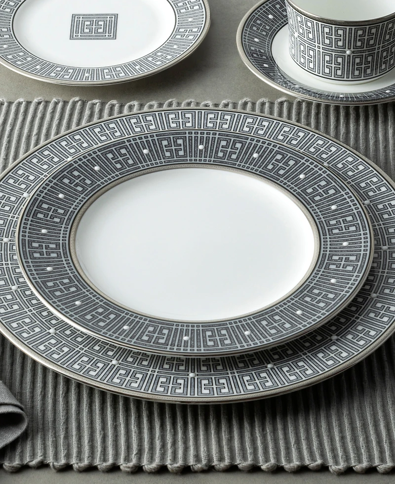 Noritake Infinity Graphite 4 Piece Salad Plate Set, Service for 4