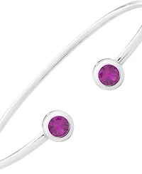 Blue Topaz Open Cuff Bracelet (2-1/10 ct. t.w.) in Sterling Silver (Also Available in Opal, Ruby, and Amethyst)