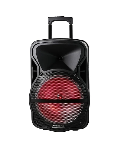 Trexonic Combination 12 Inch Bluetooth Portable Speaker and Tripod Stand with Reactive Lights, Fm Radio and Usb/Tf Inputs