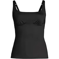 Lands' End Plus Square Neck Underwire Tankini Swimsuit Top Adjustable Straps