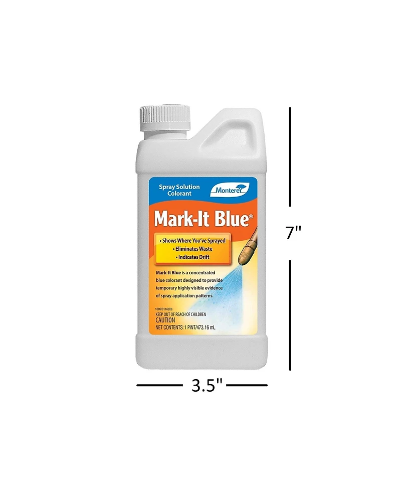 Monterey LG1142 Spray Solution Colorant Mark-It Blue Dye, 15.9 Fl Oz, White