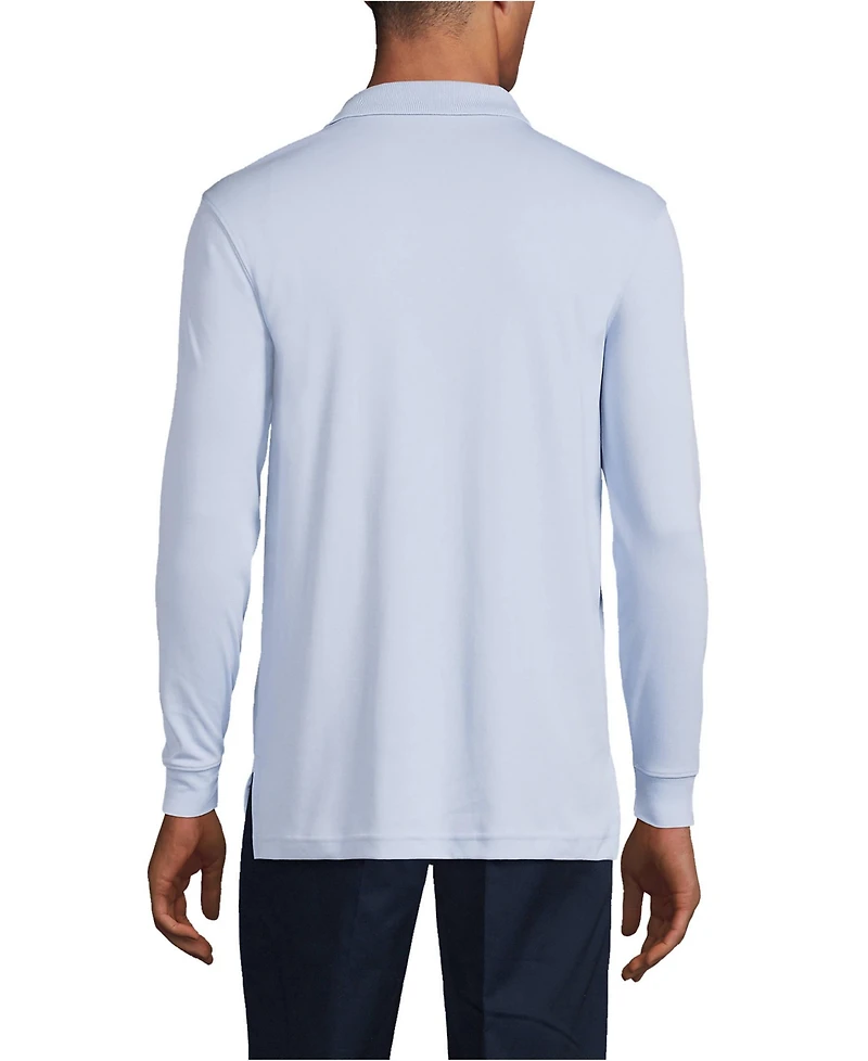 Lands' End Men's Long Sleeve Interlock Polo Shirt