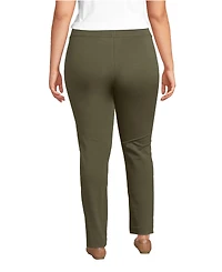 Lands' End Plus Starfish Mid Rise Slim Leg Pants