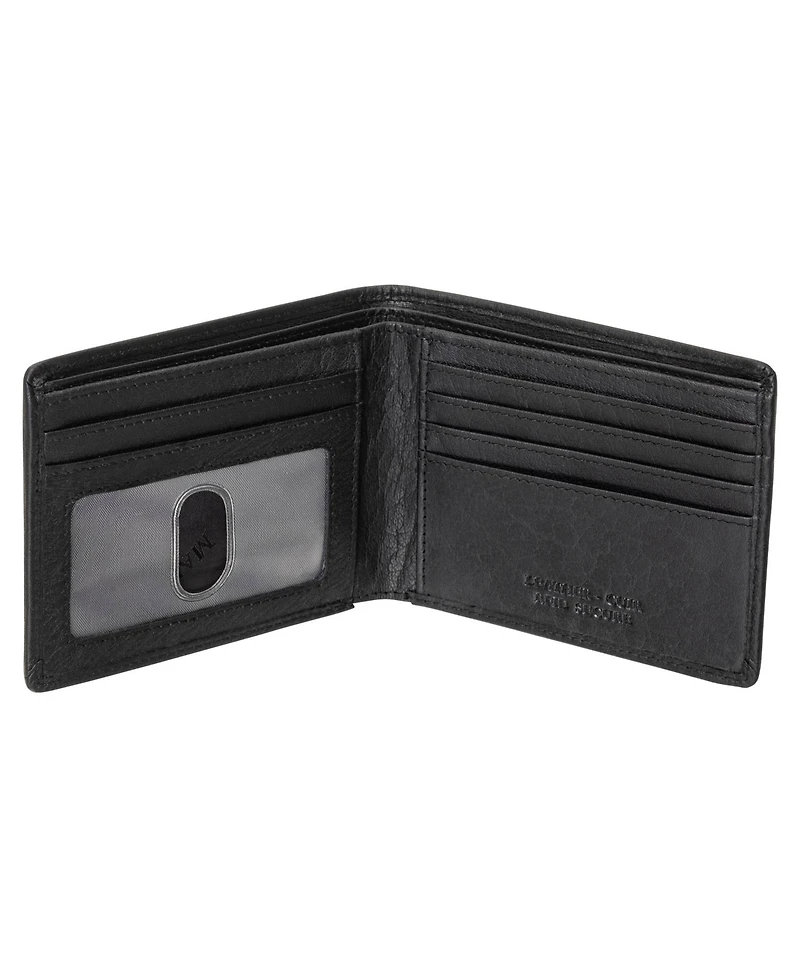 Mancini Men's Buffalo Rfid Secure Billfold Wallet