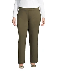 Lands' End Plus Starfish Mid Rise Straight Leg Pants