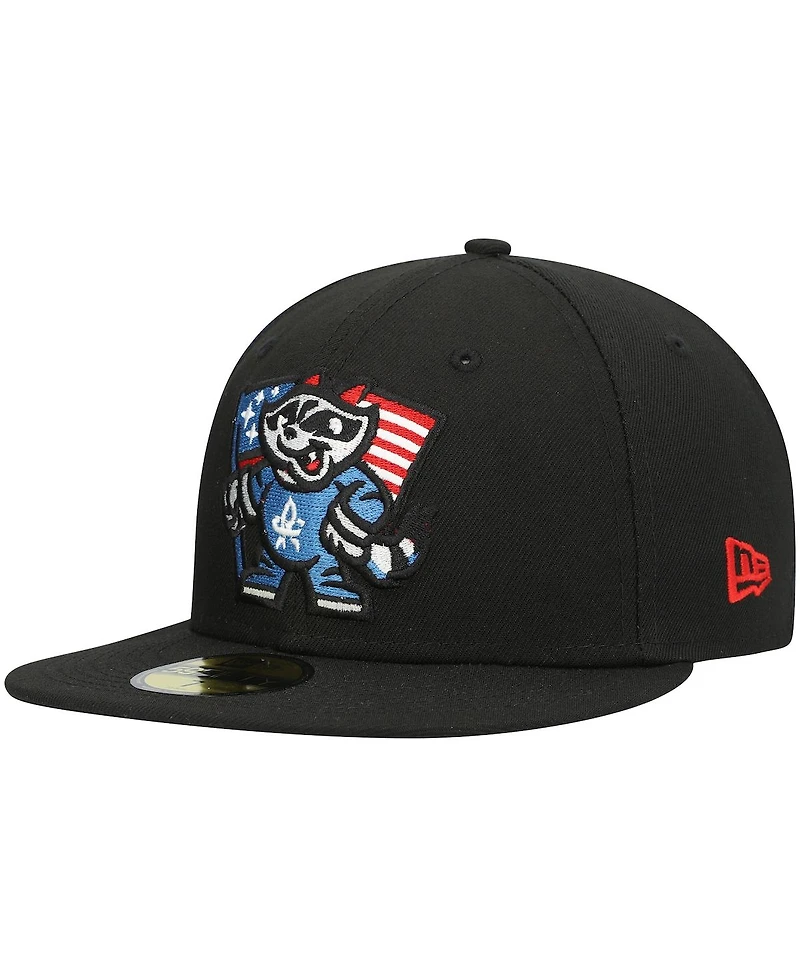 Men's New Era Black Rocket City Trash Pandas Authentic Collection Team Alternate 59FIFTY Fitted Hat