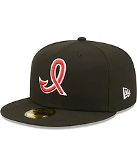Men's New Era Black Indianapolis Indians Authentic Collection Team Alternate 59FIFTY Fitted Hat