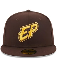 Men's New Era Brown El Paso Chihuahuas Authentic Collection Alternate Logo 59FIFTY Fitted Hat