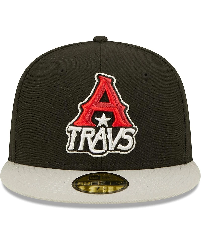 Men's New Era Black Arkansas Travelers Authentic Collection Road 59FIFTY Fitted Hat