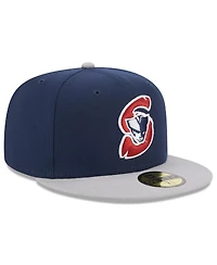 Men's New Era Blue Somerset Patriots Authentic Collection Alternate Logo 59FIFTY Fitted Hat