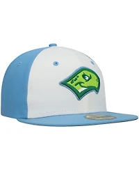 Men's New Era White Daytona Tortugas Authentic Collection Road 59FIFTY Fitted Hat