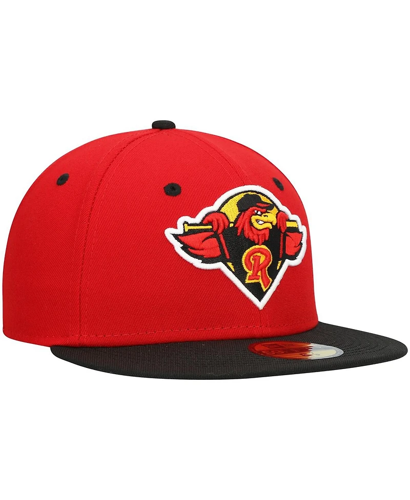 Men's New Era Red Rochester Red Wings Authentic Collection Road 59FIFTY Fitted Hat