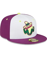 Men's New Era White Cedar Rapids Kernels Copa De La Diversion 59FIFTY Fitted Hat