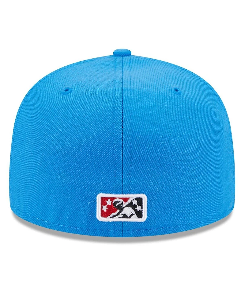 Men's New Era Blue Rocket City Trash Pandas Authentic Collection Alternate Logo 59FIFTY Fitted Hat