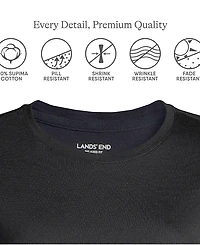 Lands' End Women's Relaxed Supima Cotton Crew Neck T-Shirt