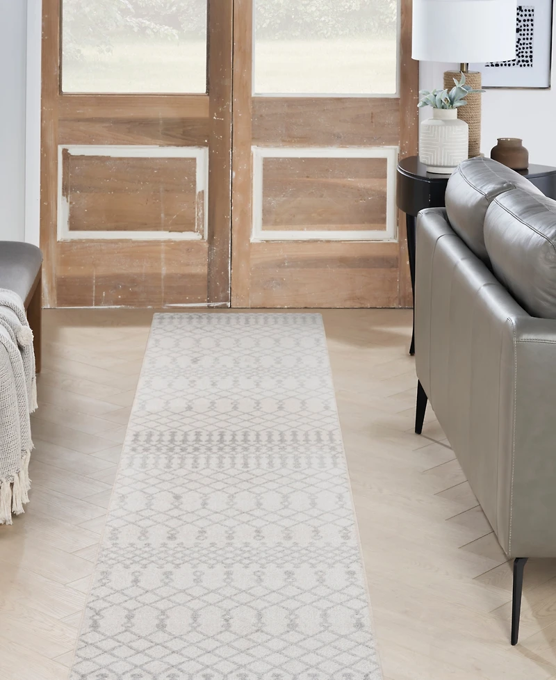 Nourison Home Astra Machine Washable ASW10 2'2" x 12' Runner Area Rug