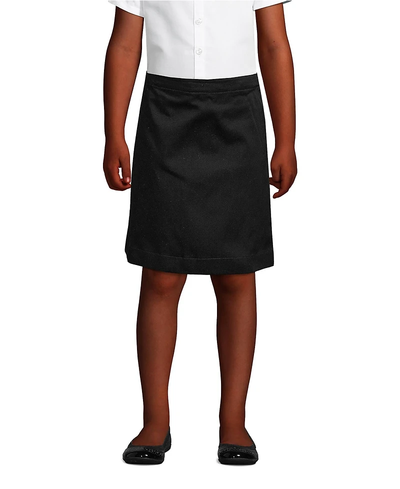 Lands' End Little Girls School Uniform Blend Chino Skort Top of Knee