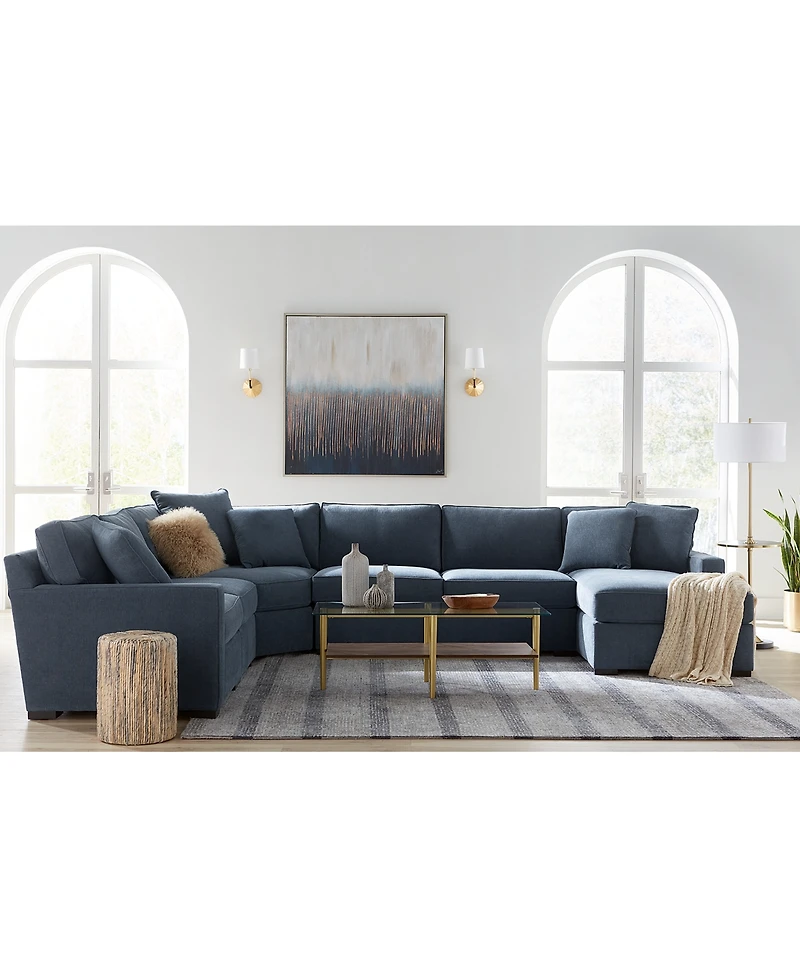 Radley -Piece Fabric Chaise Sectional Sofa