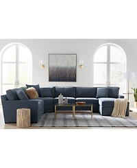 Radley -Piece Fabric Chaise Sectional Sofa