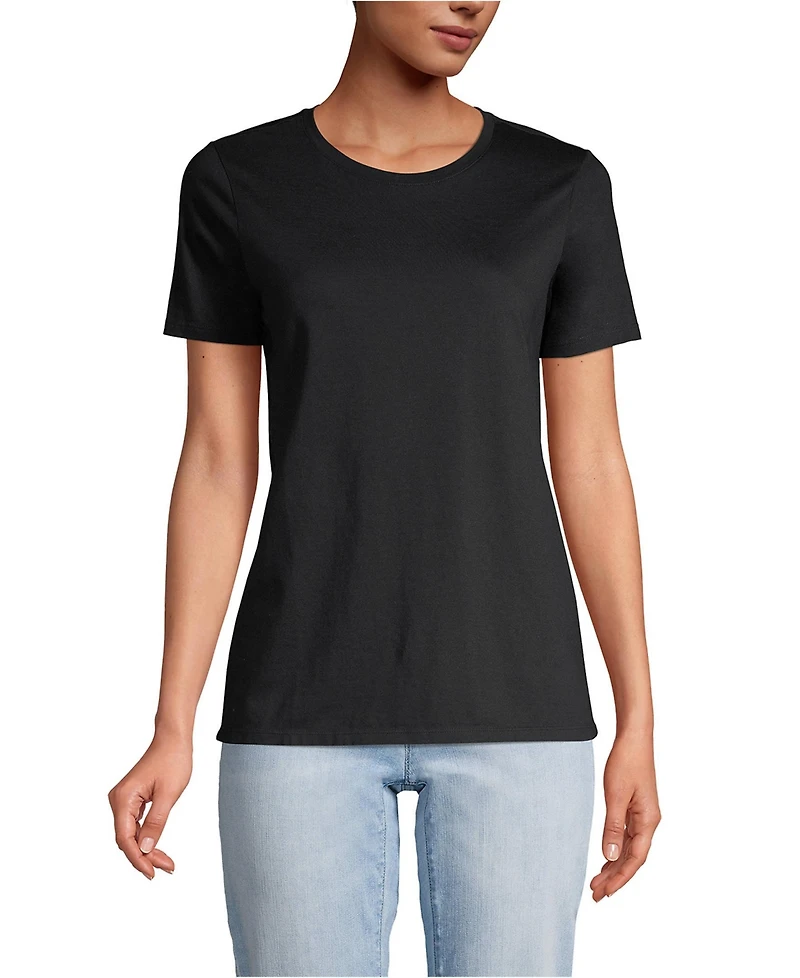 Lands' End Women's Tall Relaxed Supima Cotton Crew Neck T-Shirt