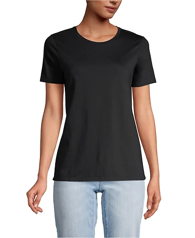 Lands' End Women's Tall Relaxed Supima Cotton Crew Neck T-Shirt