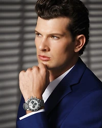 Poramo Bleu Men's Brandon Silicone Strap Watch 1013CBRR