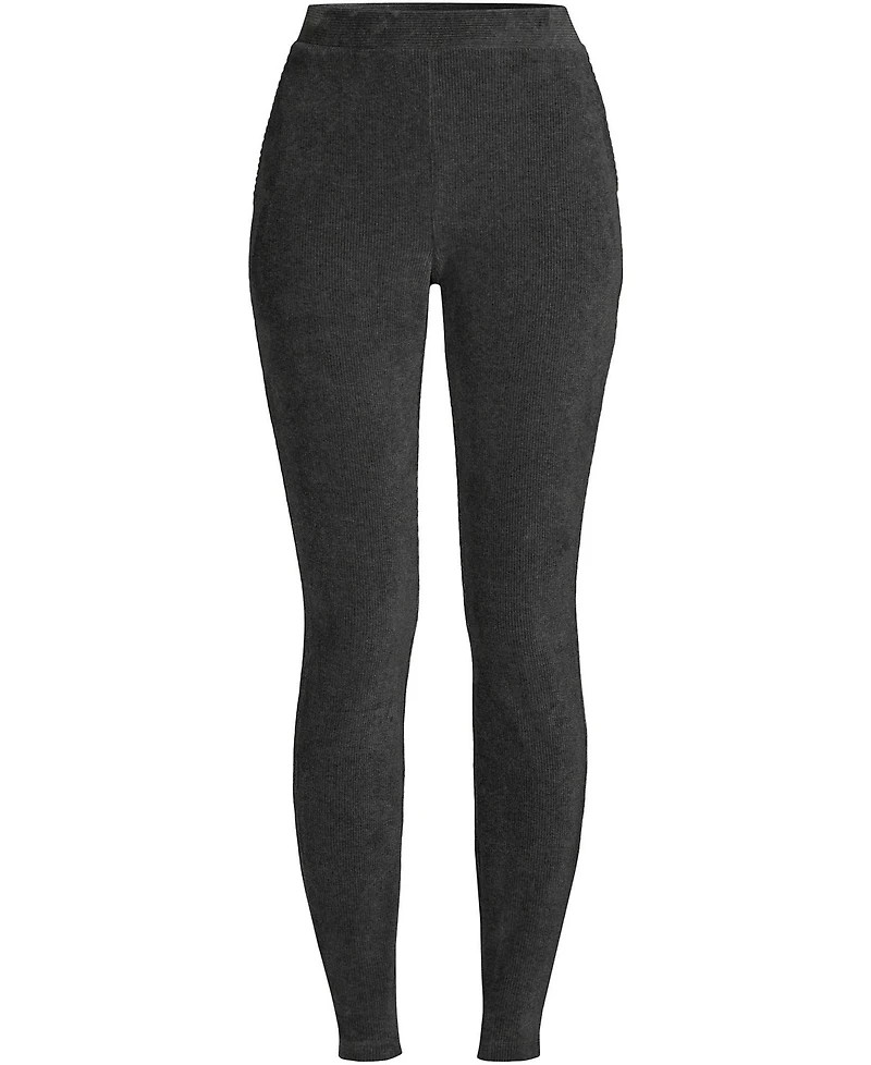 Lands' End Women's Sport Knit High Rise Corduroy Leggings