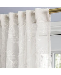 Ricardo Sheer Leaf Rod Pocket With Back Tab Patio Curtain Panel 104"W x 84"L