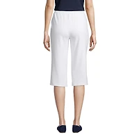 Lands' End Petite Sport Knit High Rise Elastic Waist Capri Pants