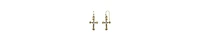 2028 Crystal Cross Drop Earrings