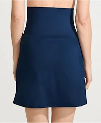 Lands' End Women's Tummy Control Ultra High Waisted Modest Swim Skirt Bottoms