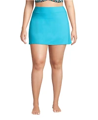 Lands' End Women's Plus Tummy Control Swim Skirt Bottoms