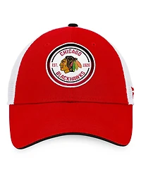 Men's Fanatics Red, White Chicago Blackhawks Iconic Gradient Trucker Snapback Hat