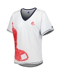 Women's Starter White Boston Red Sox Perfect Game V-Neck T-shirt