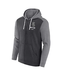Men's Fanatics Heathered Charcoal, Gray Chicago White Sox Blown Away Full-Zip Hoodie