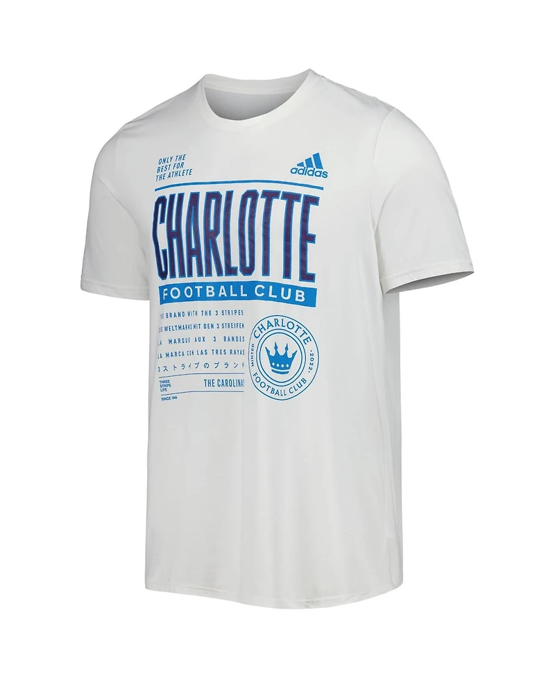 Men's adidas White Charlotte Fc Club Dna Performance T-shirt