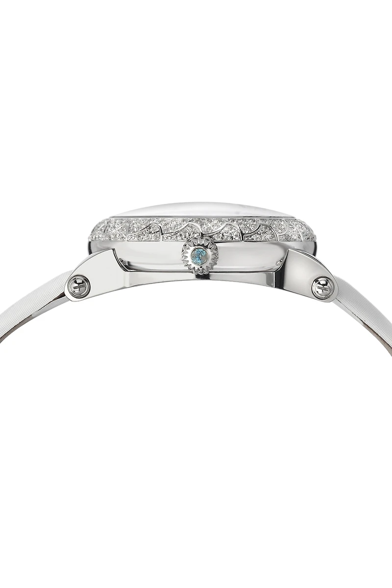 Porsamo Bleu Women's Liza Automatic Satin Covered Leather Band Watch 692ALIL