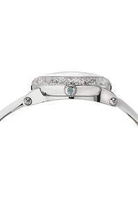 Porsamo Bleu Women's Liza Automatic Satin Covered Leather Band Watch 692ALIL