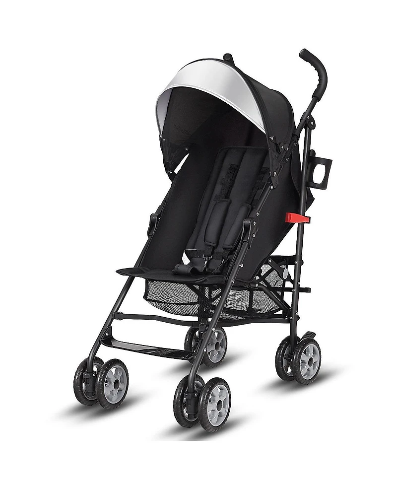 Costway Toddler Folding Lightweight Umbrella Travel Stroller w/ Storage Basket