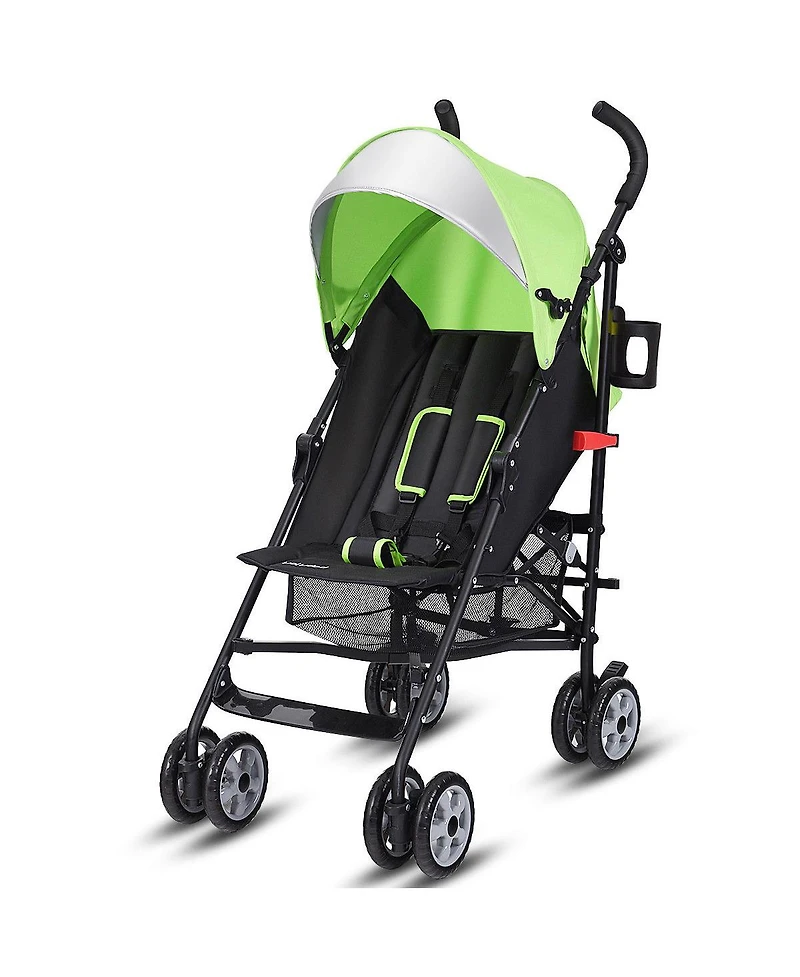 Costway Toddler Folding Lightweight Umbrella Travel Stroller w/ Storage Basket