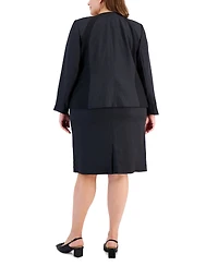 Le Suit Plus Houndstooth Pencil Skirt