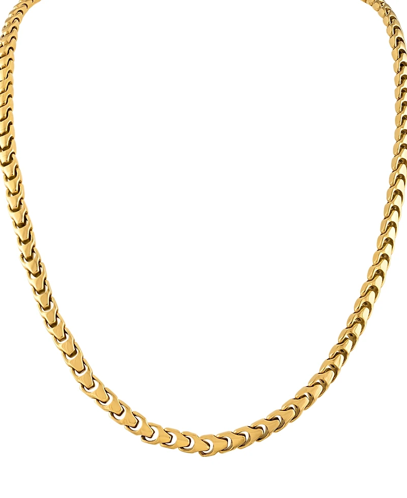 Bulova Men's Link Chain 24" Necklace in Gold-Plated Stainless Steel